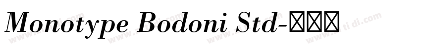 Monotype Bodoni Std字体转换